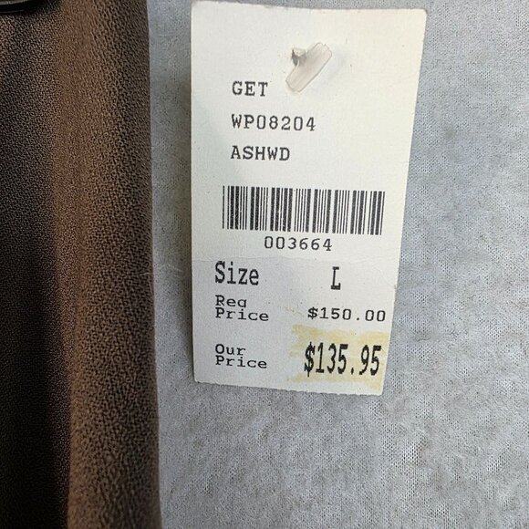 Wool Maxi Skirt Large Brown Split Detail Classic Long Length by Gett New - Picture 7 of 9